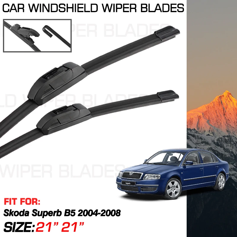 

2x Car Wiper Blades For Skoda Superb B5 2007 2006 2005 2004-2008 Typ 3U Car Accessories Front Windshield Cleaning Blades Brushes