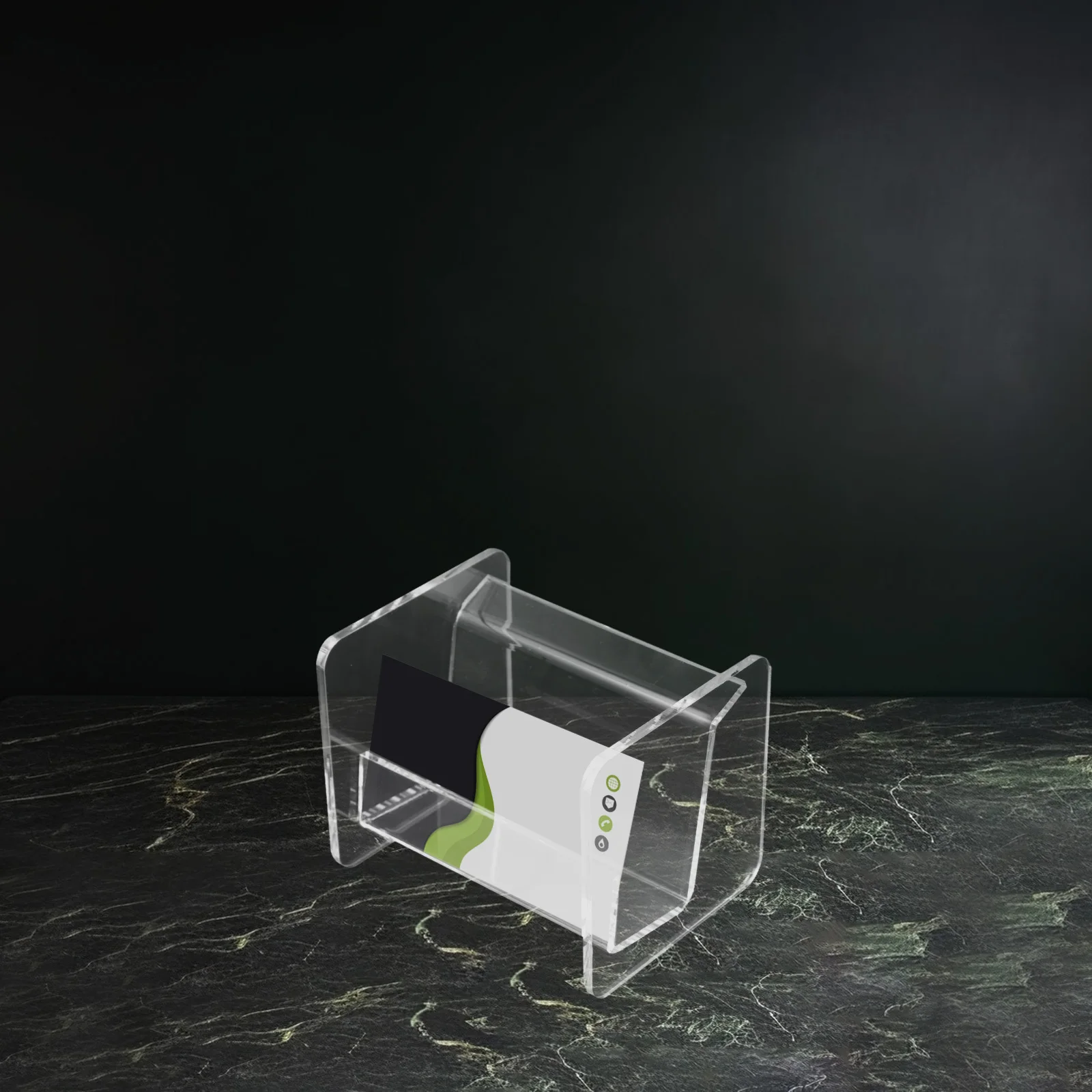 Tarjetero de visita acrílico transparente, soporte para Tarjeta De Nombre, organizador de escritorio, estante de exhibición para uso en exposición en el hogar y la Oficina