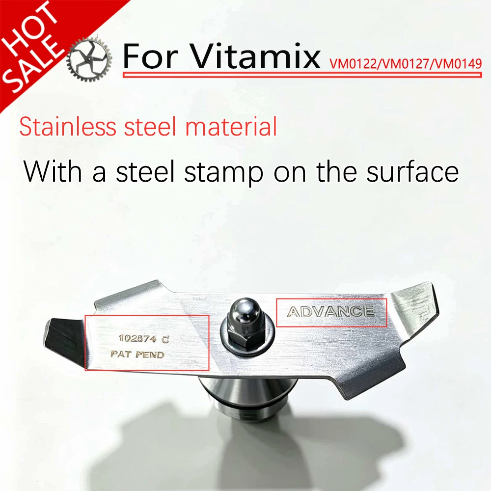 Faca de liquidificador para Vitamix VM0149 VM0127 VM0122 VITA MIX THE QUIET ONE VM0149, peça de reposição para copo de mistura, faca de aço inoxidável