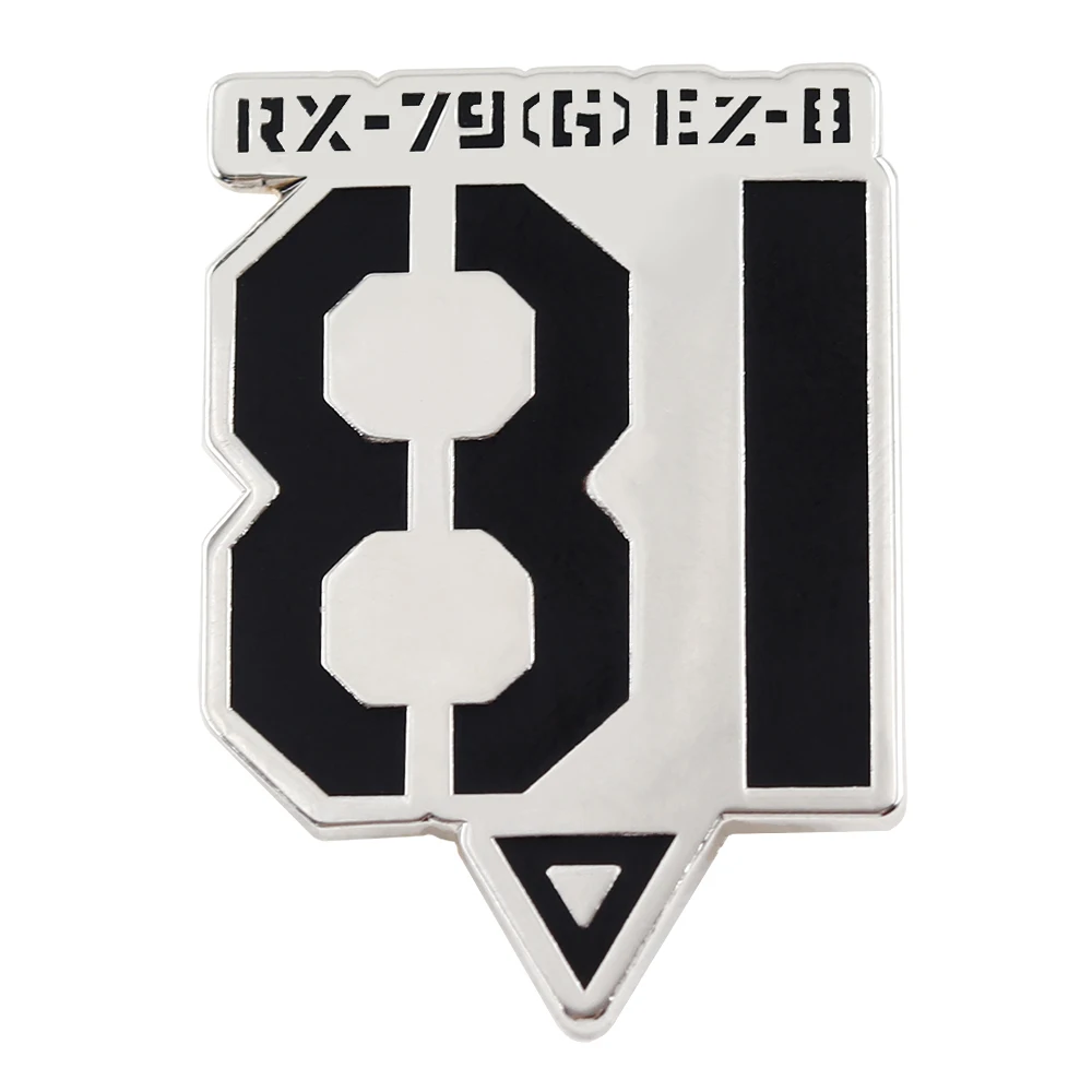 Traje móvil The 08Th Ms Team Pin esmaltado Rx-79(G) Ez-8 broches de Anime japonés regalo para seguidores joyería Fanart insignia periférico recuerdo