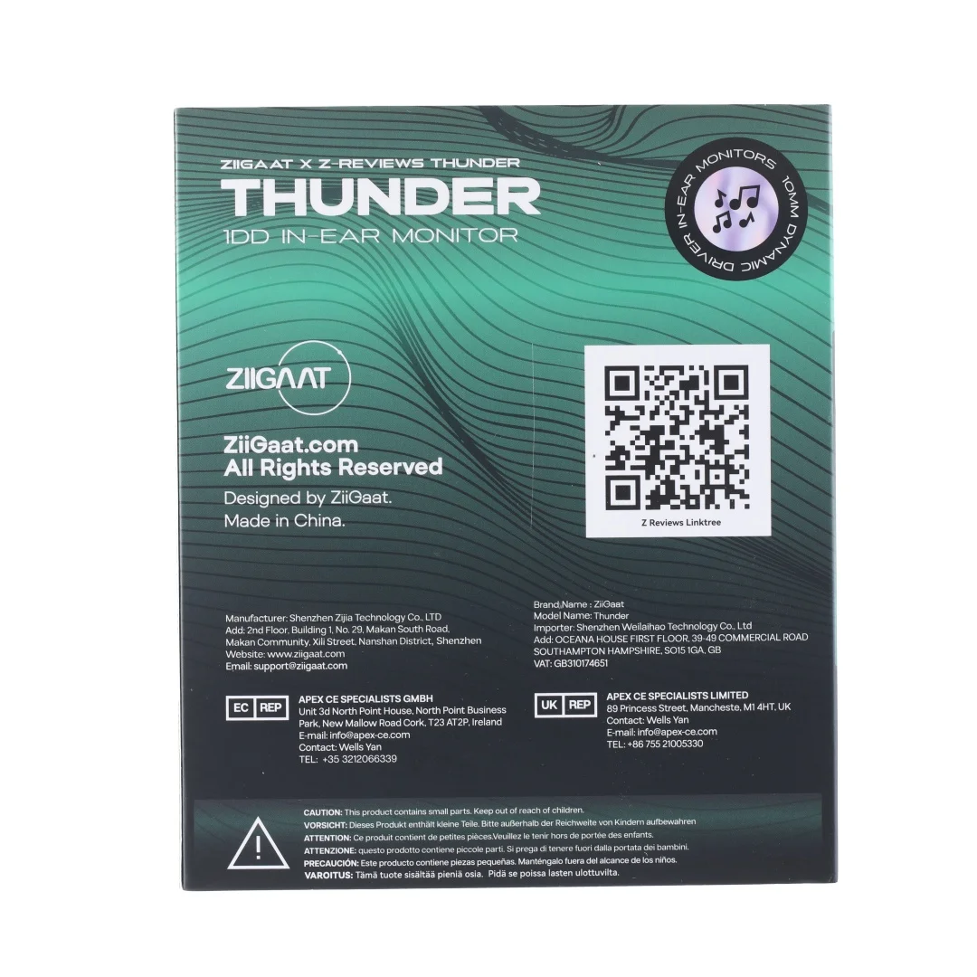 Linsoul ZiiGaat x Z Bewertungen: Thunder 10mm Diamantmembran Dynamischer Treiber IEM Kopfhörer mit Bass-Head-Tuning – Detail 7