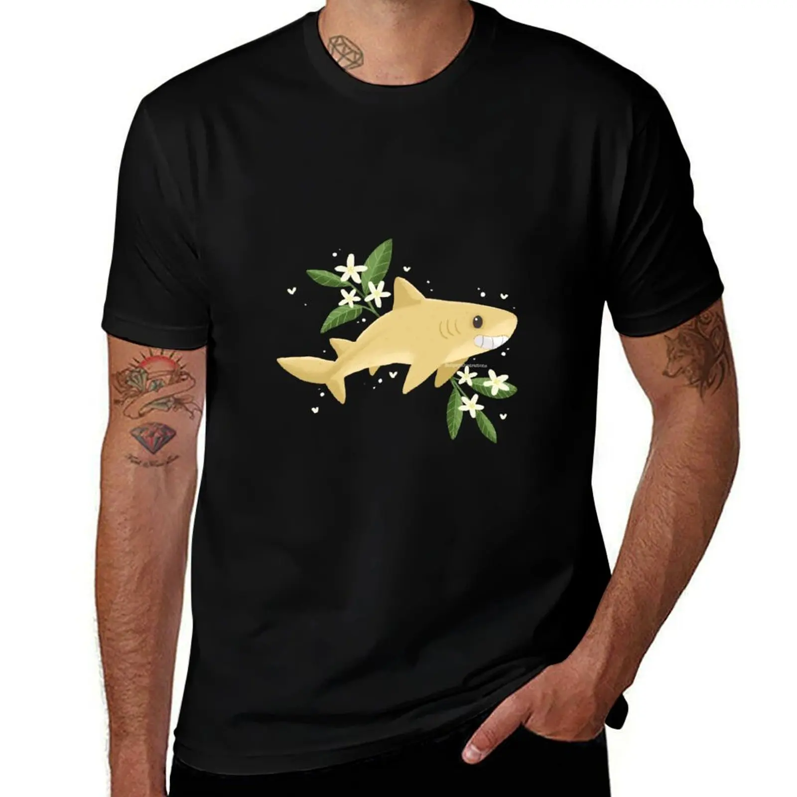 

man T-Shirt men casual man t shirts t g t shirt for Lemon graphic shirt Shark man