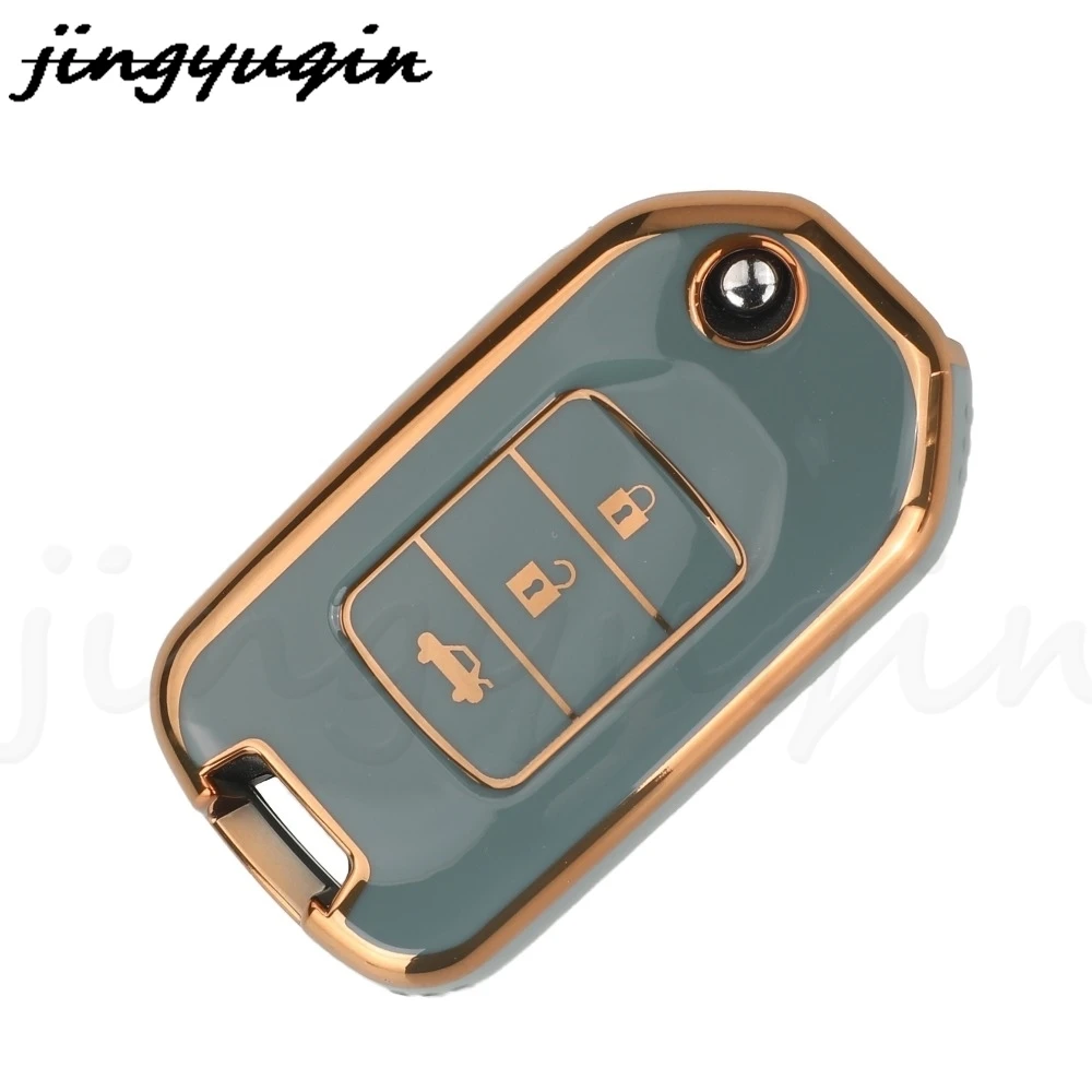 JYQ TPU Auto Key Shell Case Cover For Honda Accord Civic City CRV Jazz XR-V Vezel HR-V FRV Crider Odyssey Remote Car Accessorie
