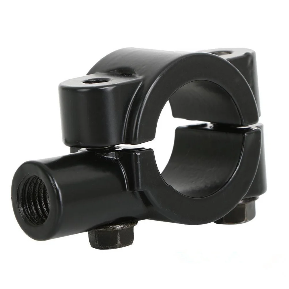 

2Pcs Motorcycle Handlebar Mirror Holder Black Aluminum Clamp for Rearview Mirrors Navigation and Accessory Mount