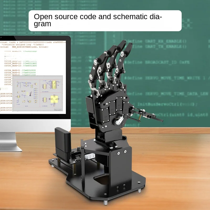 5 Dof Bionische Robotische Hand Palm UHand2.0 Compatibele Somatosensorische Open Source Robot Voor Arduino/STM32 Programmeerbare Hand DIY Kit
