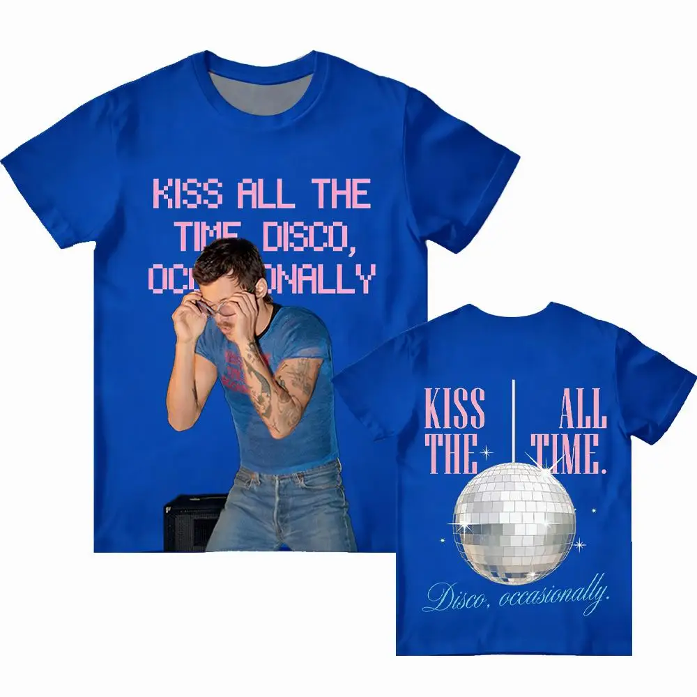 2026 New Harry Styles Kiss All The Time Album Print T-Shirt Y2K Men's Women's Street Style Hip Hop Tee A Must-Have Gift For Fans