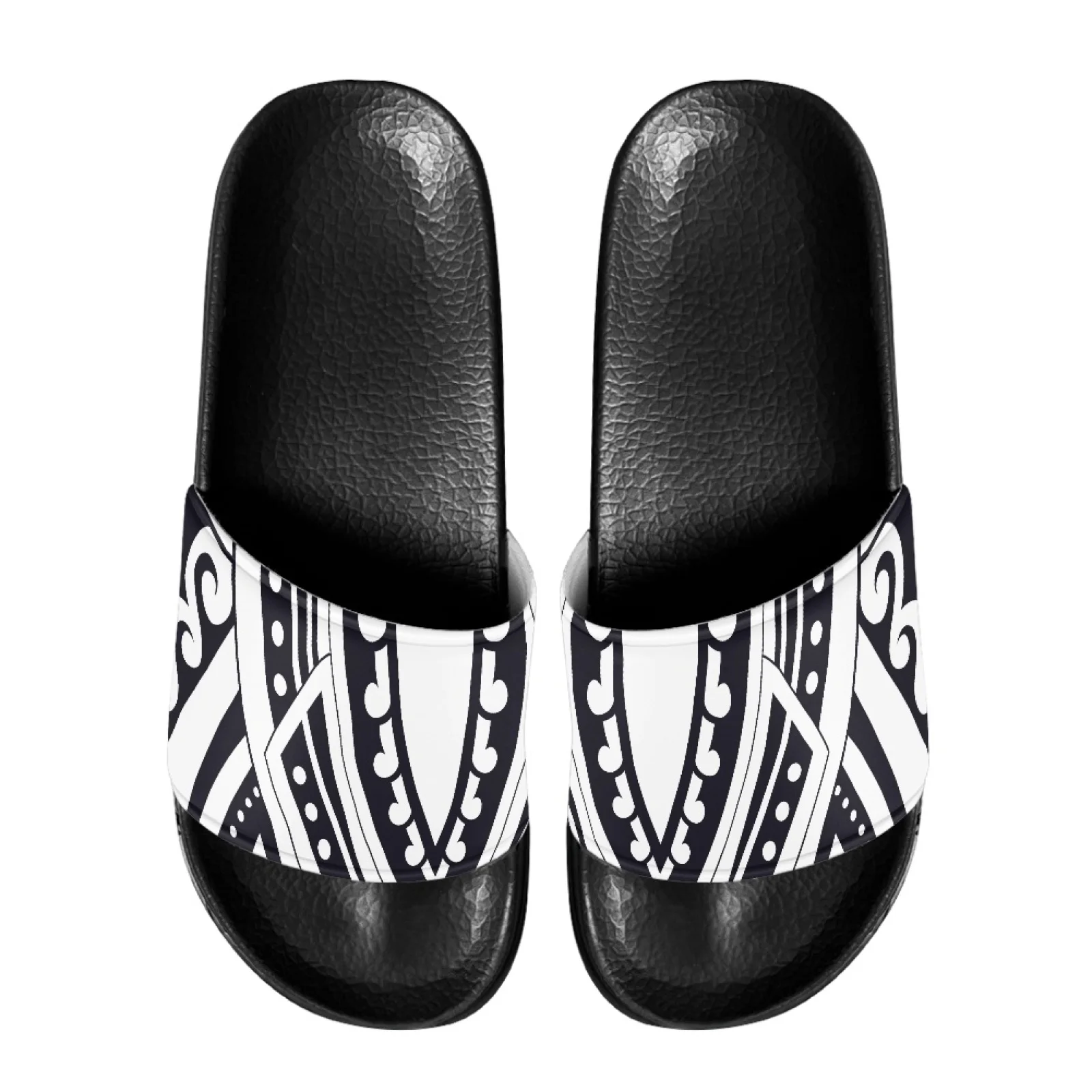 

Polynesian Tribal Pohnpei Totem Tattoo Print Trend Summer Men Slippers Eva Soft Bottom Cloud Slides Light Beach Shoes Male Women