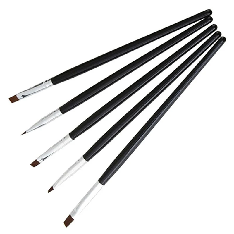 5pcs/set Dental Resin Brush Pen Dental Resin Silicone Shaping Pen Brush Dental Composite Cement Porcelain Teeth Shaping DIY Tool