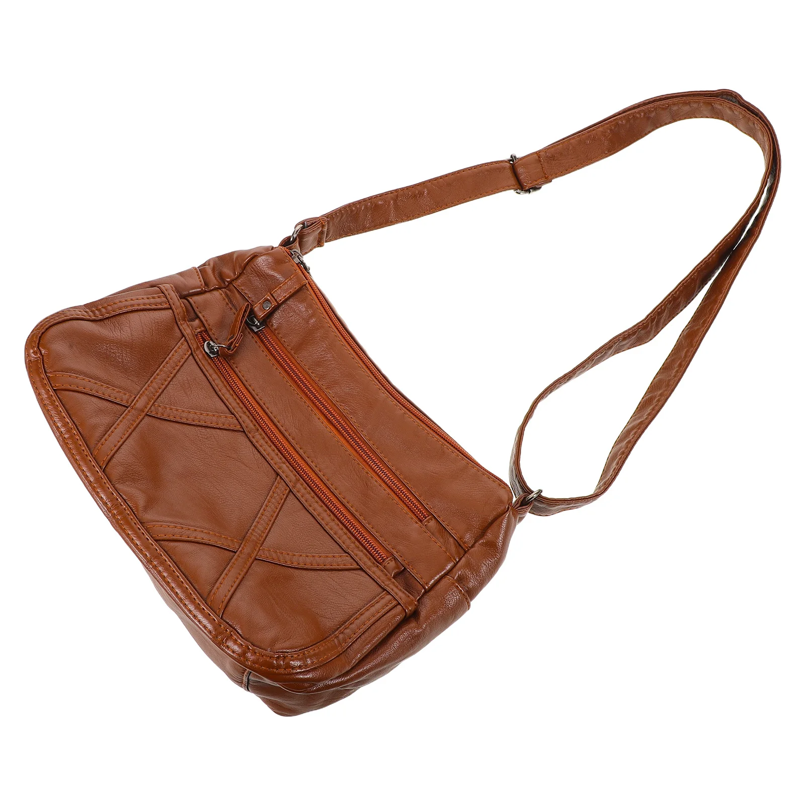 

Soft Large Capacity Mommy Crossbody Bag For Women Multi-Layer Organizer Shoulder Purse Adjustable Strap Travel Sling Handbag