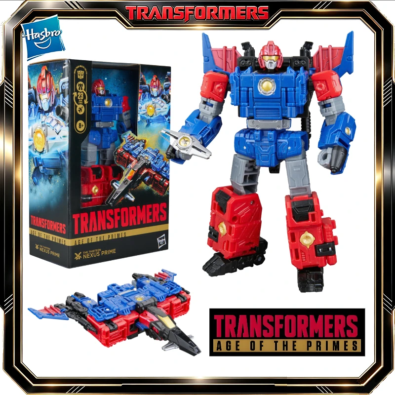 In-Stock Hasbro Classic Transformers Toys Age Of The Primes Voyager Class Nexus Prime Action Figures Robot Toys Collect Hobbies