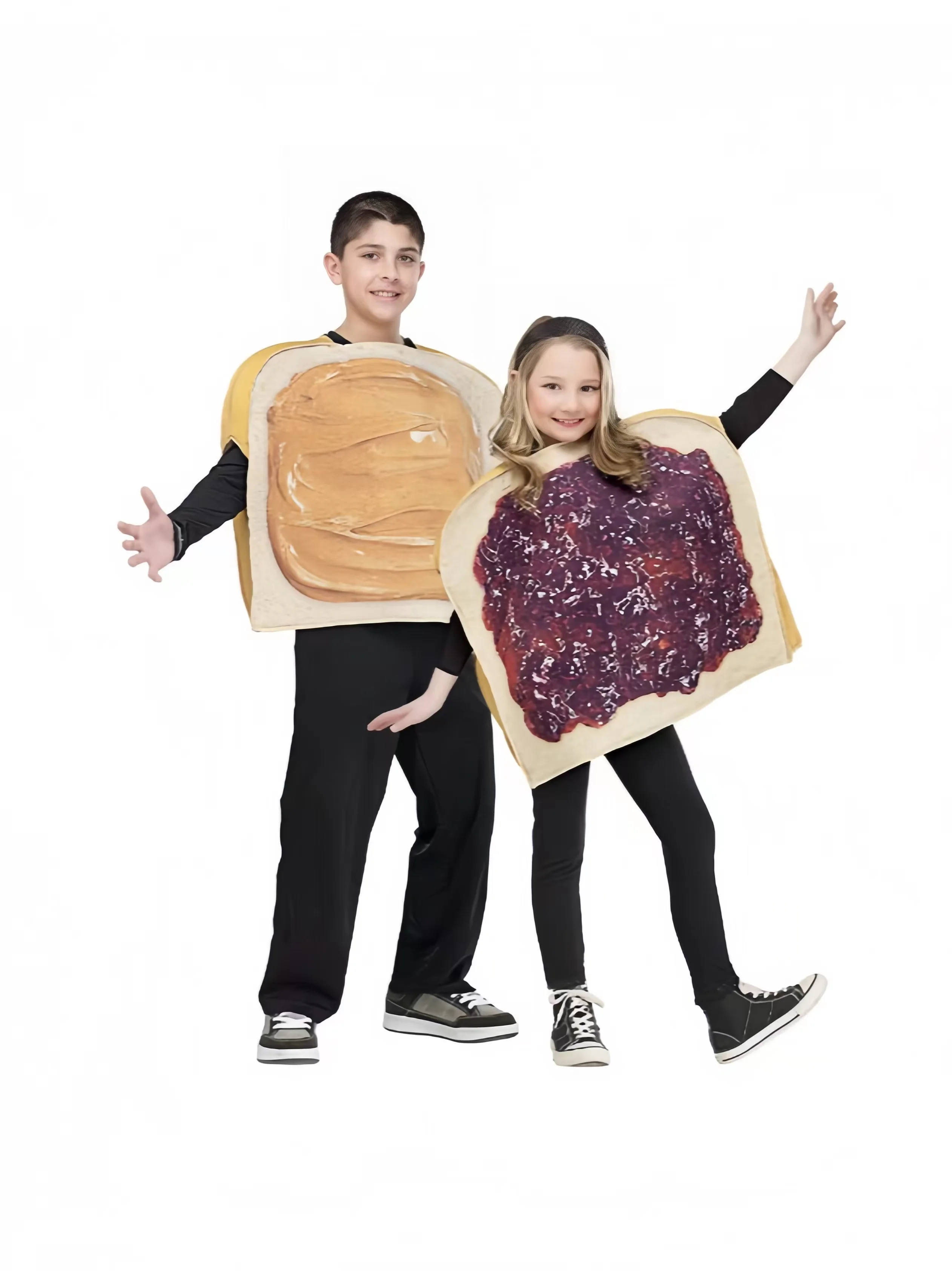 

2-Piece Cartoon Fun Printed Realistic Bread Outfit, Holiday Party Cosplay, Bread and Toast Styling Game, Costume Props