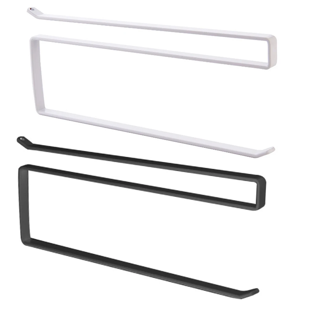 

2 Pcs Roll Paper Towel Holder Multi-function Rack Kitchen Storage Iron Frame Toilet