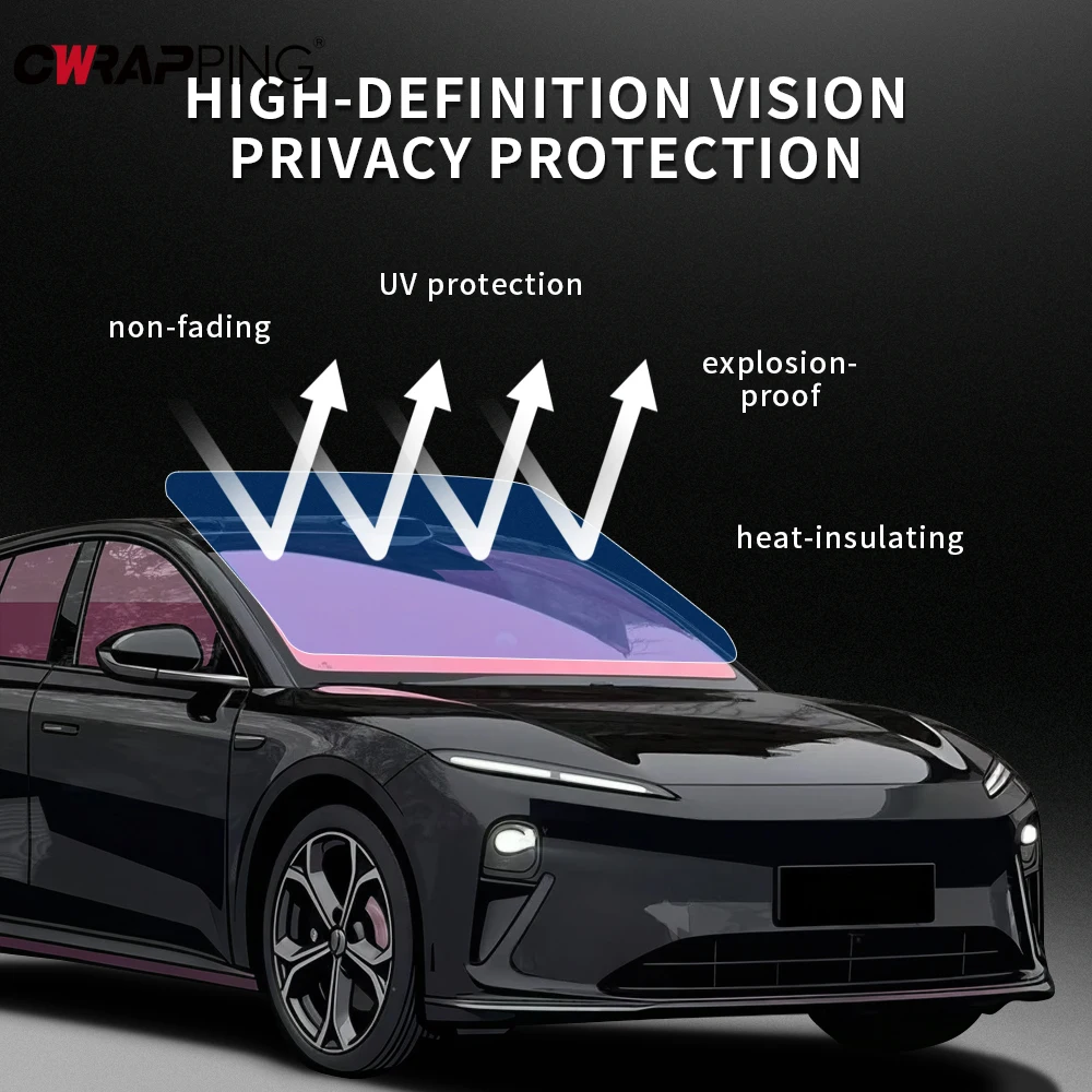 

Car Stickers Window Tinting Car Adhesive Vinyl Wrap UV Protection Sunshade Windshield Solar Sun Blocking Films Heat Insulation