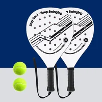 Lightweight Padel Racquet Carbon Fiber Surface with EVA Memory Flex Foam Core for Beginner to Intermediate Players