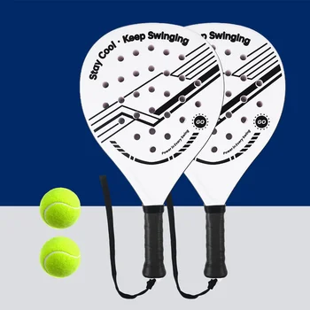 Lightweight Padel Racquet Carbon Fiber Surface with EVA Memory Flex Foam Core for Beginner to Intermediate Players