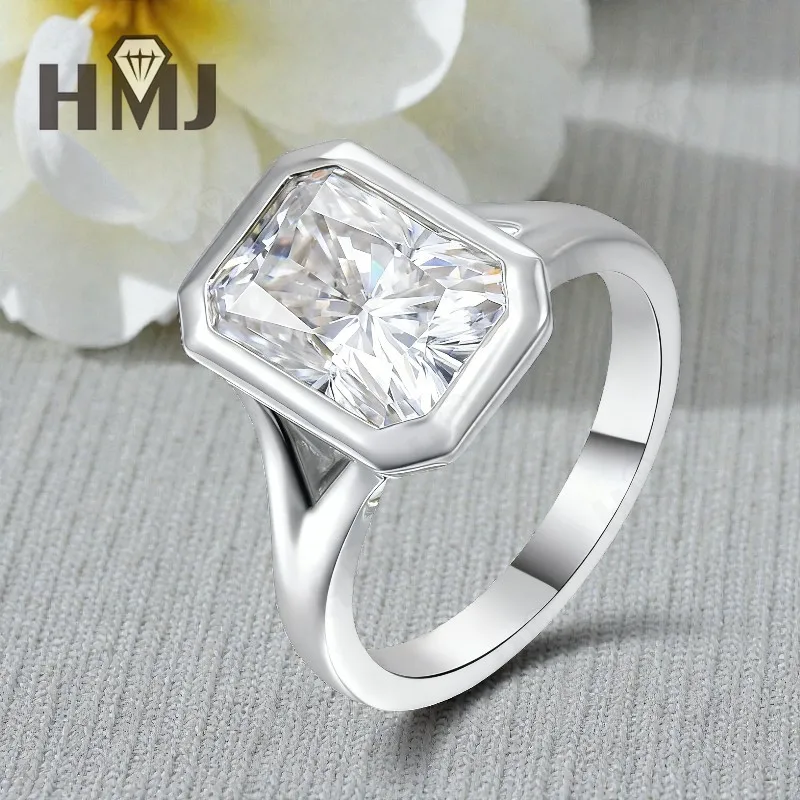 

Кольцо сияющей огранки с муассанитом цвета 3CT D, бриллиант 10 карат, 14 карат, 18 карат, позолота, серебро 925 пробы для женщин, обручальные свадебные украшения