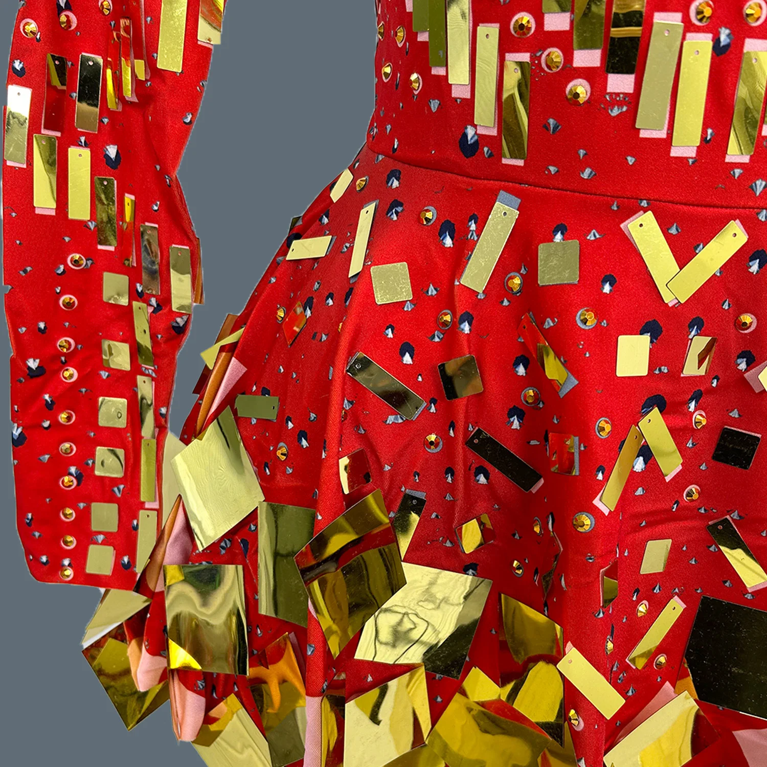 Classic Sequins Pleated Short Dress for Women Evening Party Birthday Dress Nightclub Sexy Performance Show Stage Wear Xieshi