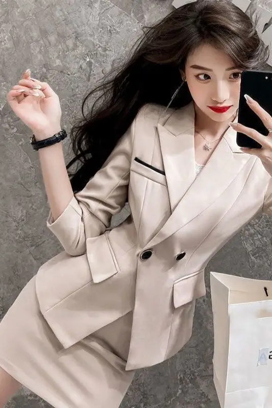 

​​Smart Tiered Blazer Suit Set Women British Style Work to Weekend Slim Fit Two Piece Vest Modern​​