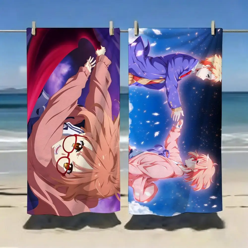 Urban Fantasy Anime B-Beyond the Boundary Towel Microfiber soft Beach Towel for Travel Fitness Sauna Bathing Camping