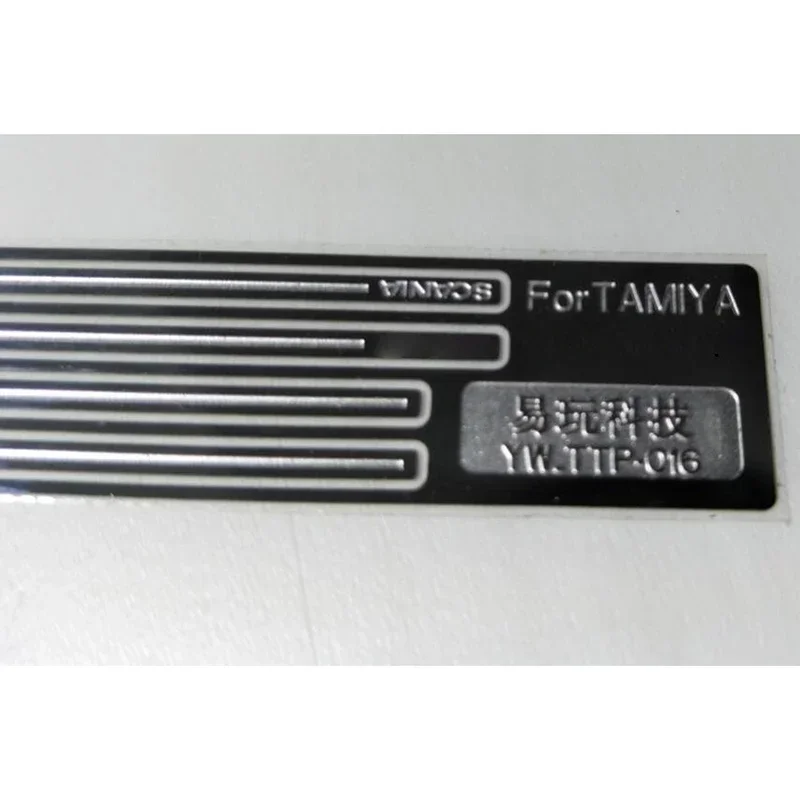 ตกแต่งแถบโลหะด้านข้างสําหรับ 1/14 Tamiya RC รถบรรทุกรถ Scania R730 56323 MAN อะไหล่ DIY ของเล่น