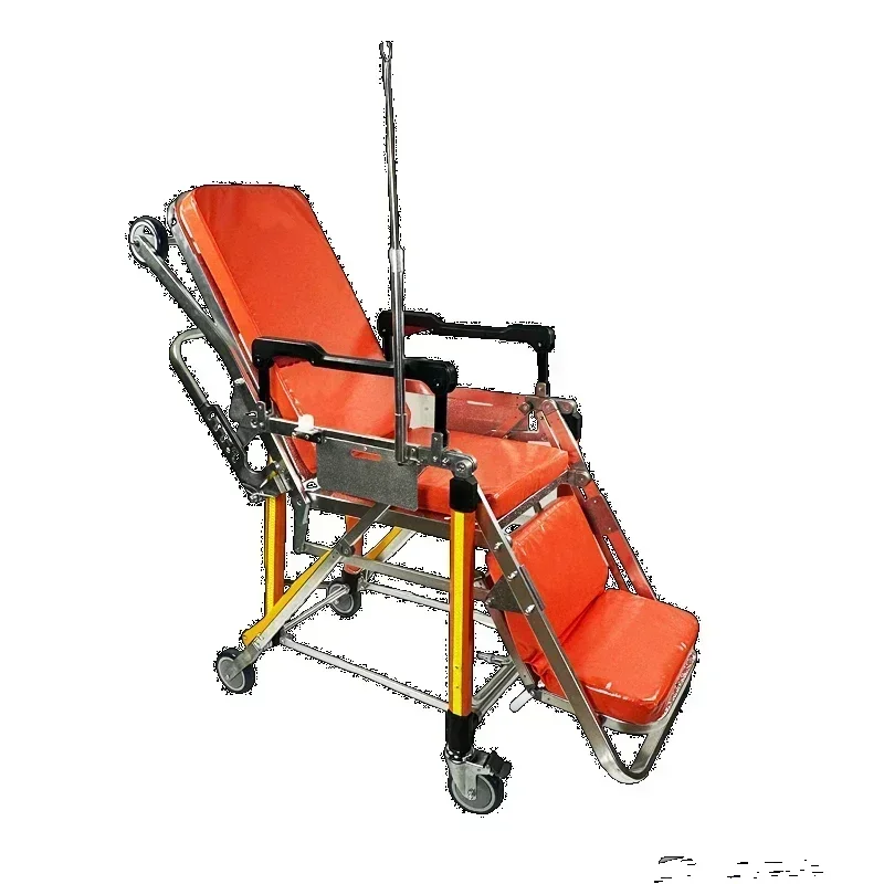 

HOT SALE Aluminum Alloy Folding Emergency Ambulance Patient Stretcher Trolley Patient Transfer Bed Ambulance Stretcher Chairche