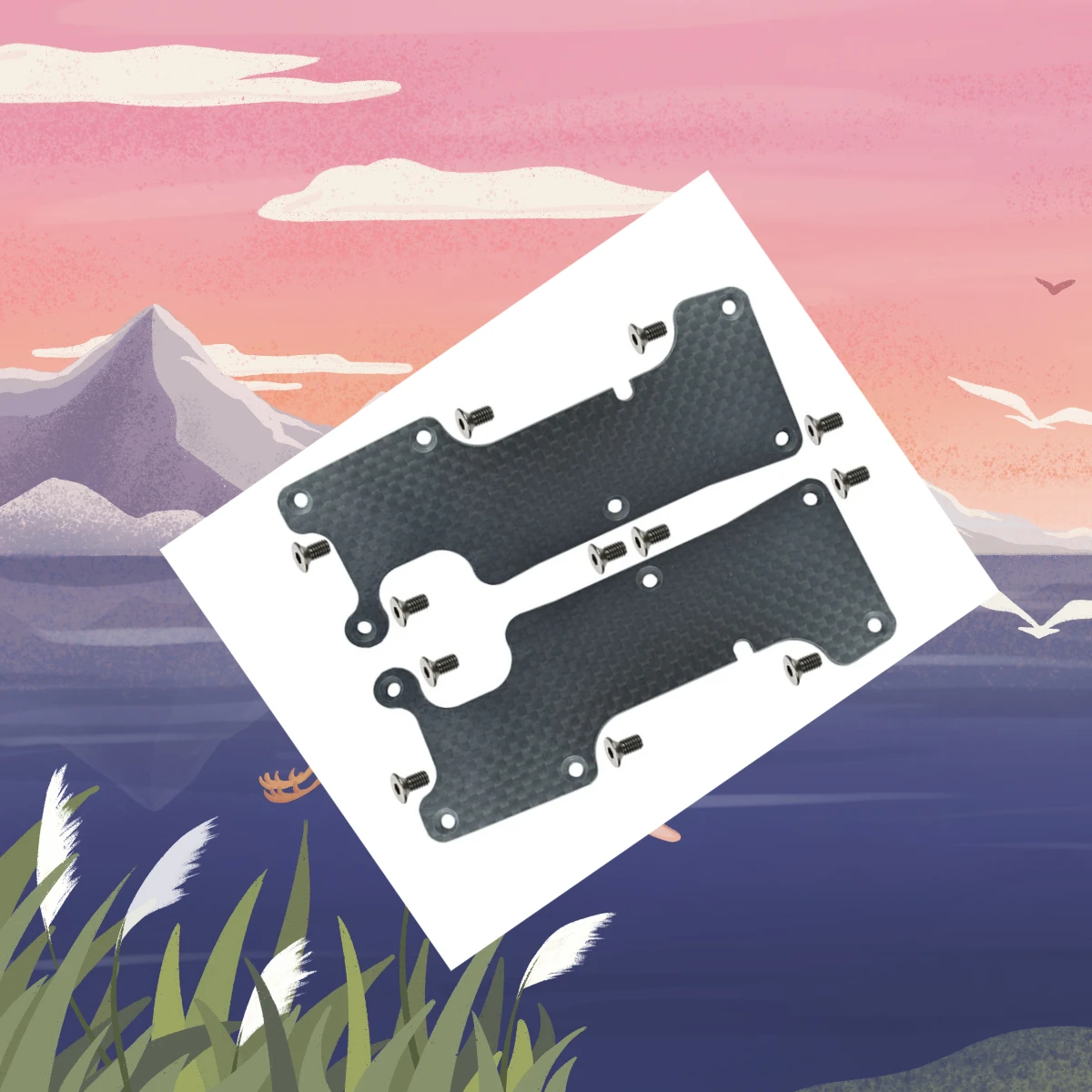 لوحة حماية مقاومة للغبار من ألياف الكربون GPM لشاحنة TRAXXAS 1/8 Sledge Monster Truck 95076-4 #1