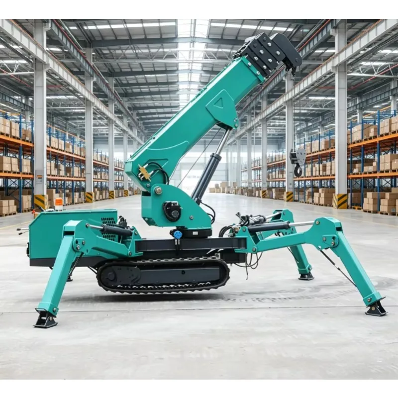 Crawler Spider Crane Compact Spider Crane Small Crawler Crane 360 Rotation Aerial Lifting Customized Boom Length