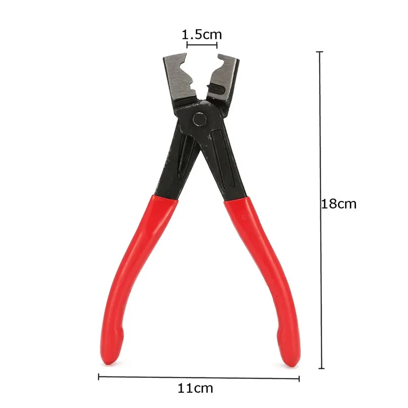 210Pcs Stainless Steel Ear Stepless Hose Clamps Kit, Worm Drive Fuel Water Pipe Clips with 1Pc Clamp Pliers for Plumbing Repair