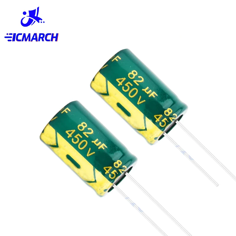 5PCS/10PCS 450V 82UF 450V82UF Electrolytic Capacitor 82UF 450V 16x25mm High Frequency Low ESR Aluminum Electrolytic Capacitor