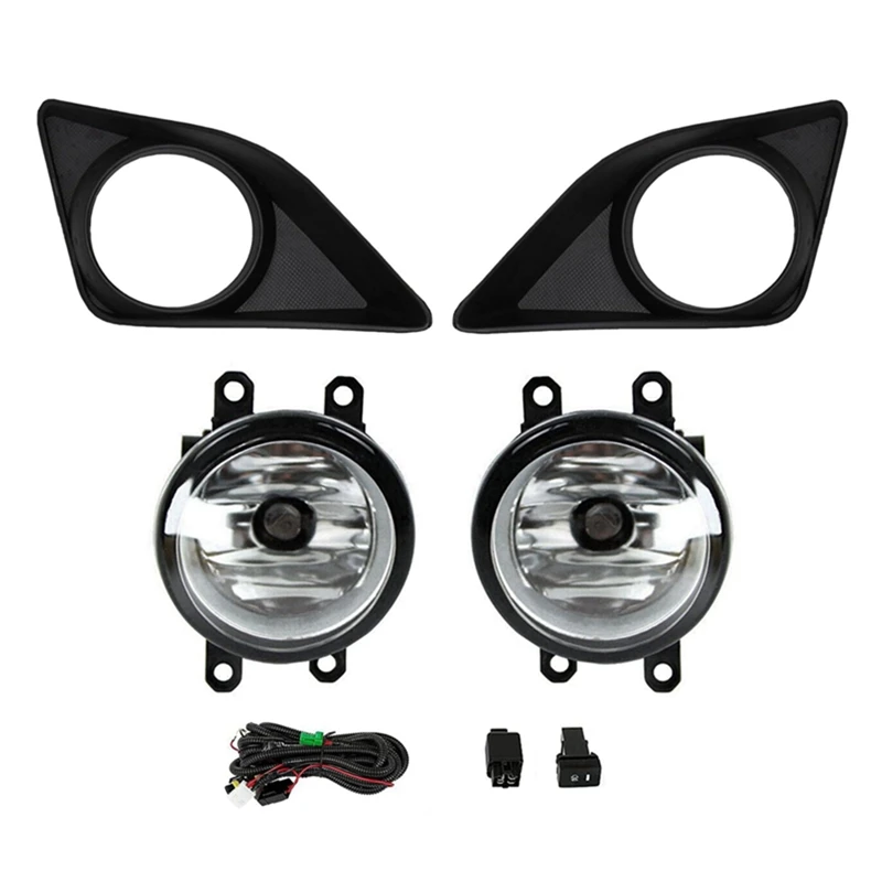 Fog Lights Assembly For Toyota Corolla / Altis 2008-2010 Front Bumper Fog Lights Halogen Bulbs Switch And Wiring