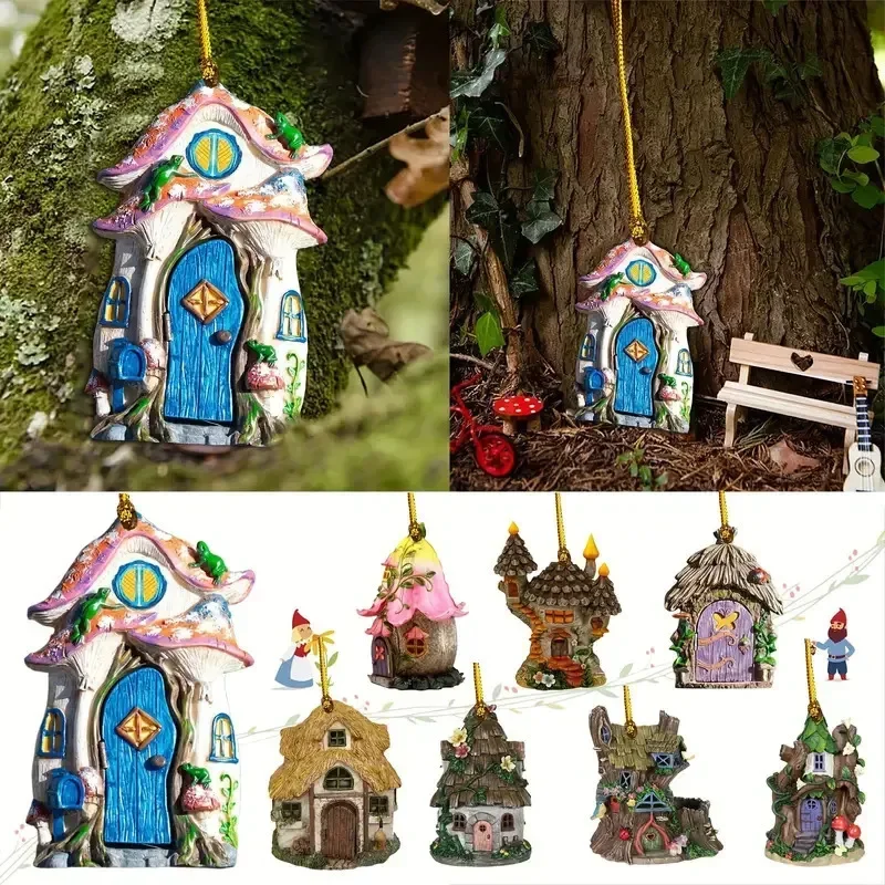 2025 Elf Fairy Pendant Garden Garden Ornament Acrylic Christmas Tree Decoration Pendant Adornos Para Arbol De Navidad Новогодние