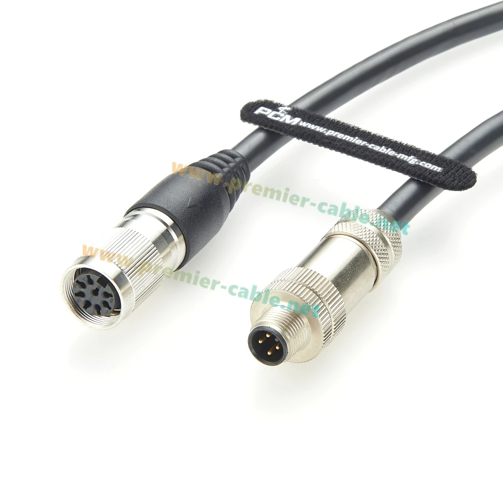 Compatible with Ericsson TSR48431/2500 AISG RET Control Cable IP67 M16 8Pin to M12 4Pin Base Station Antenna Cable
