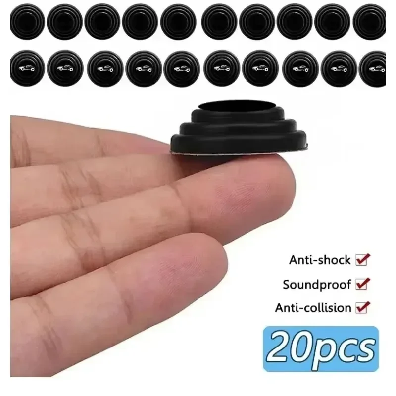 20pcs Car Door Shock Cushion Gasket Pad Close Abnormal Noise Modification Mute Sound Insulation Silicone Whole