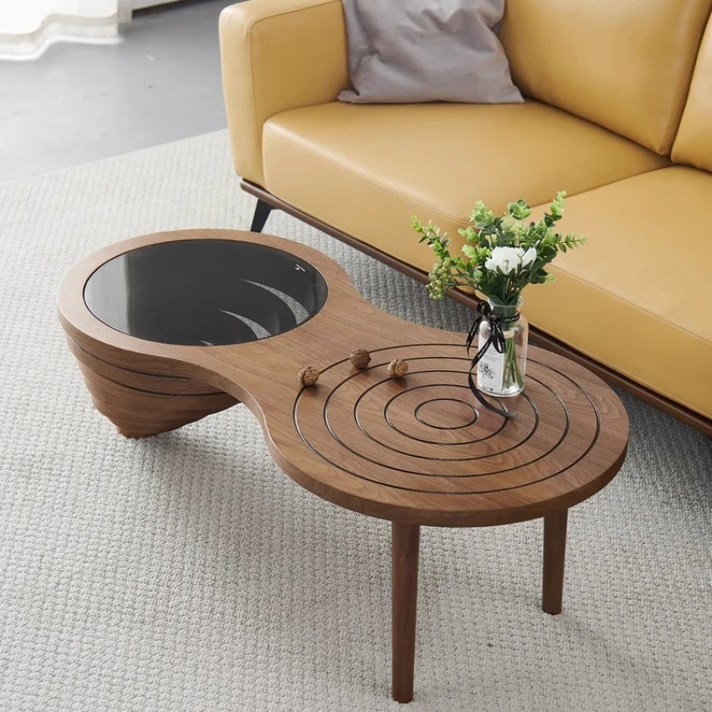 

Nordic style light luxury designer's small coffee table with unconventional creative small unit design, modern and simple person