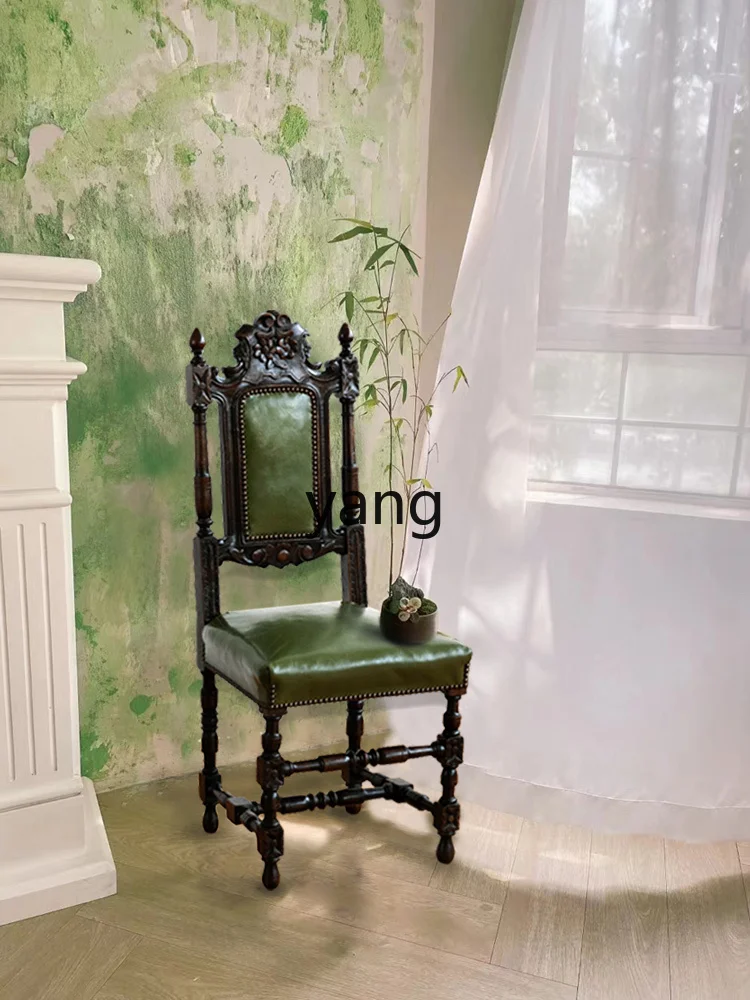 Yhl Solid Wood Distressed Dining Chair Antique Leisure Chair Can Be Customized