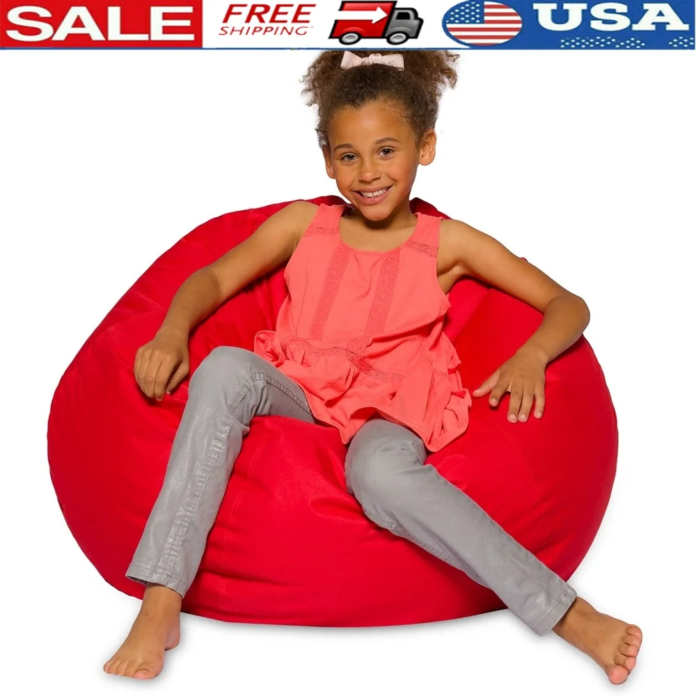 

Soft Bean Bag Chair Removable Cover Comfortable Lounger Kids Teens Adults Durable Fun Furniture Cozy Spot Home Office