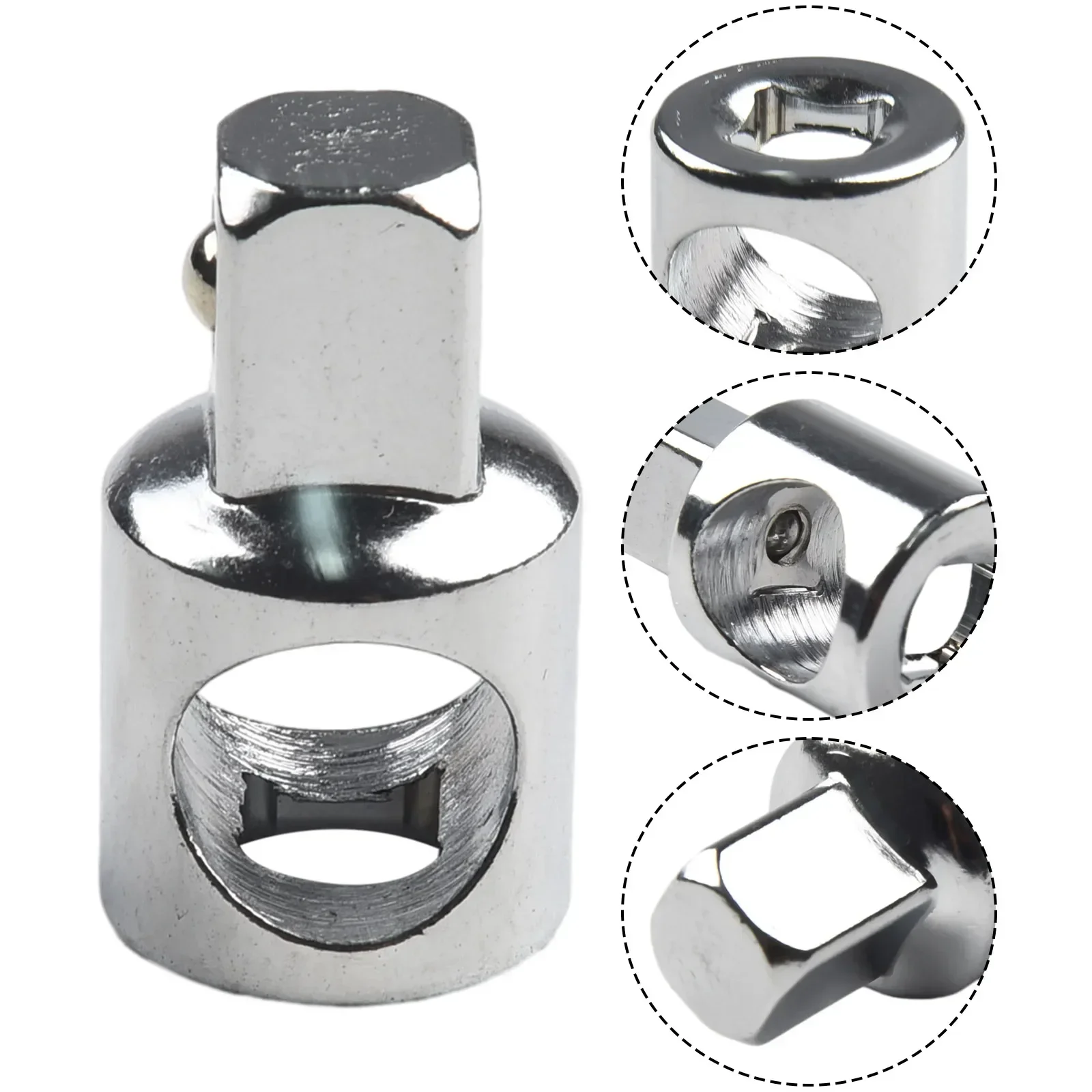 1x 3/8\'\' To 1/2\'\' Sliding Rod Socket Adapter Socket Wrench Ratchet Sleeve-Adapter Connecting Head Convertor Extension Spanner