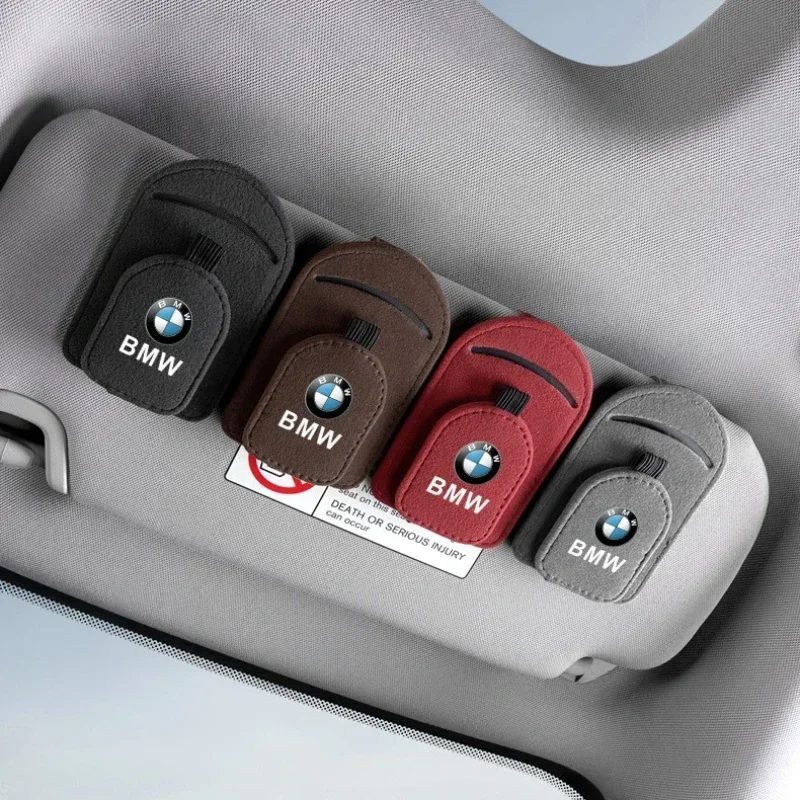 Car Sun Visor Multi Functional Storage Bag Glasses Clip Emblem for BMW M Power E46 E90 F30 G20 E39 E60 F11 G30 E65 G11 Z4 G01