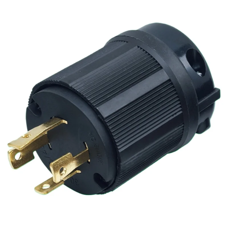 

NEMA 14-30P American standard four-hole anti-loose plug 30A 125VAC industrial RV plug American adapter