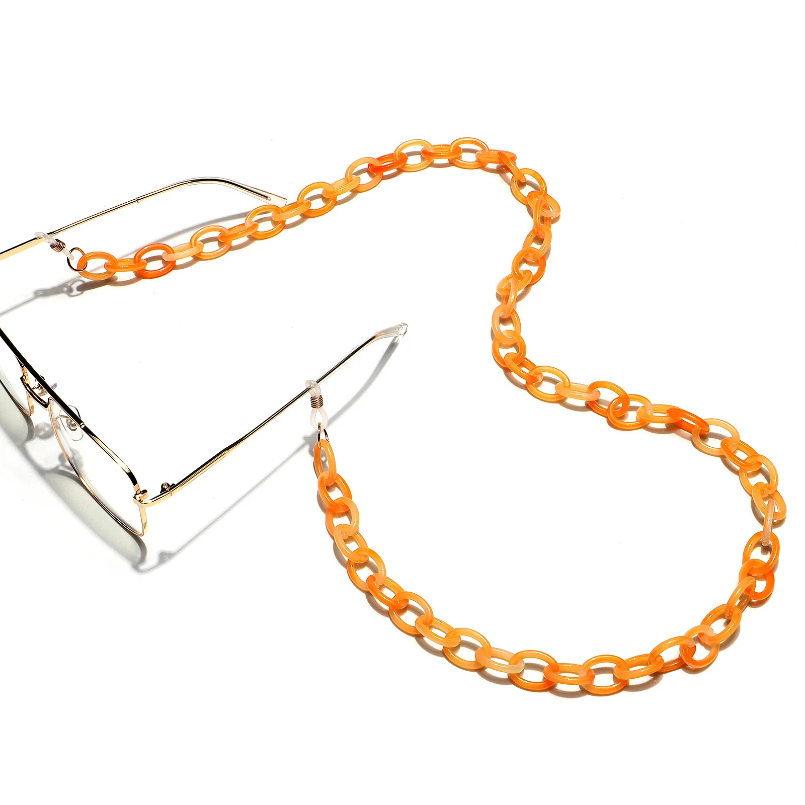 OLLYMURS акриловая черепаховая янтарная цепочка для очков, двухцветная вогнутая форма, 16 цветов, веревка для очков с леопардовым принтом