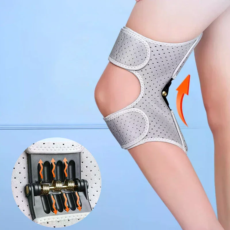 Dispositif d'aide au genou à ressorts à rebond puissants, rehausseur de genou respirant et antidérapant, stabilisateur de ressort réglable, Support d'articulation