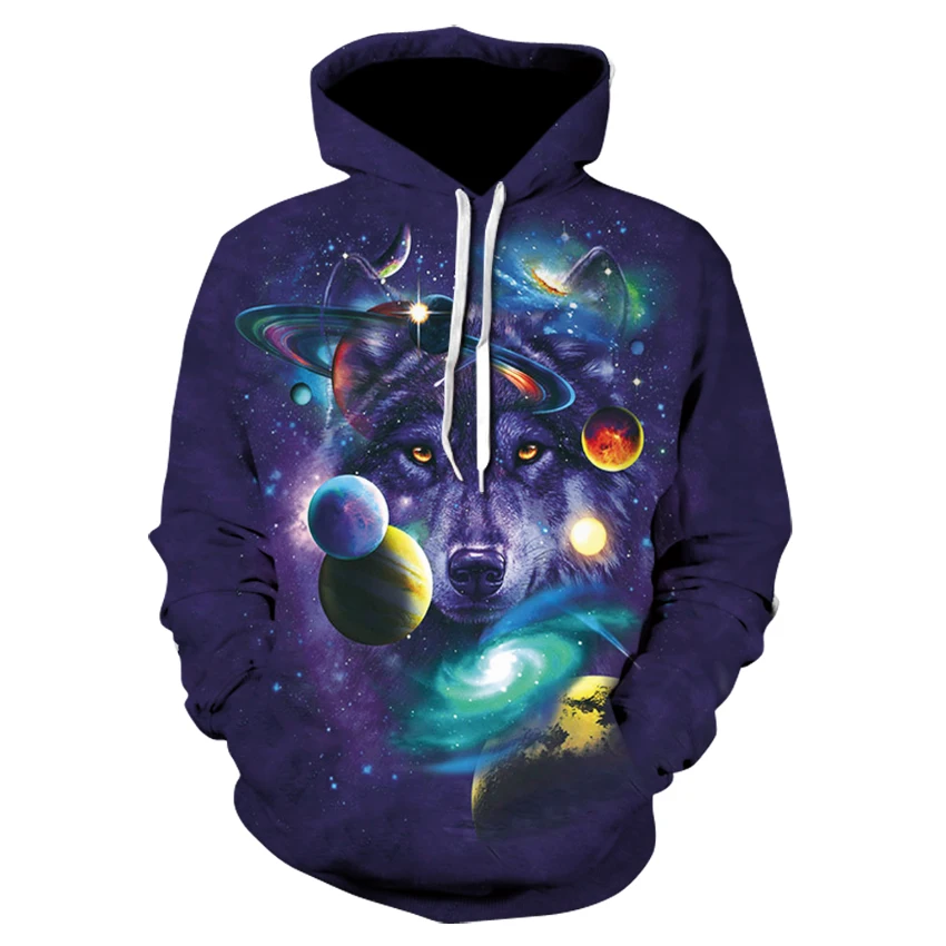 New 3D Printing  Wolf  Fashion Men Women Tracksuits Crewneck  Hoodies Plus Size S-7XL Harajuku Four Seasons Casual