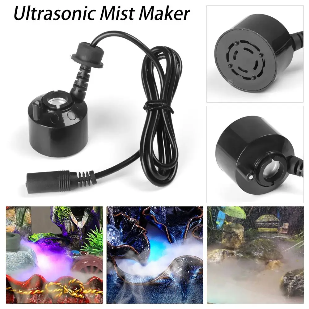 24V Mini Heavy Fog Ultrasonic Humidifier Sprayer Tool Atomizer Air Mist Maker Fogger Device