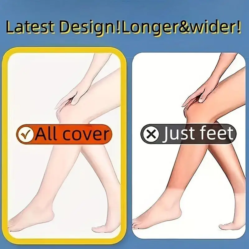 10 Stück, wiederverwendbare, transparente Kunststoff-Beinmasken mit elastischen Rändern für eine intensive Feuchtigkeitspflege, ideal für die Beinpflege zu Hause. – Detail 7