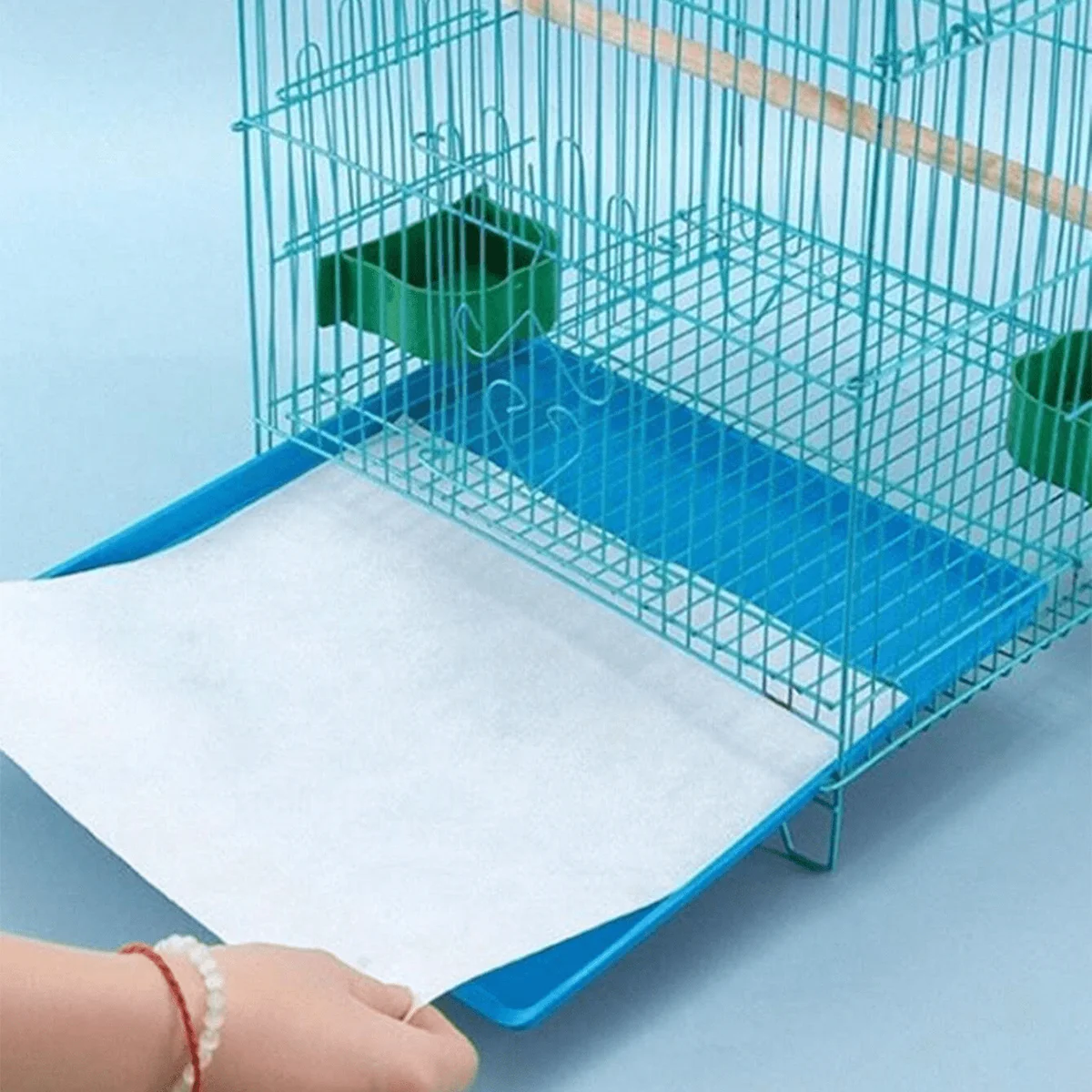 100 Almohadillas Desechables Para Jaulas De Pájaros - Papel Absorbente De 20x20 Cm, Limpieza Fácil Y Práctica Para Periquitos Y Aves Pequeñas