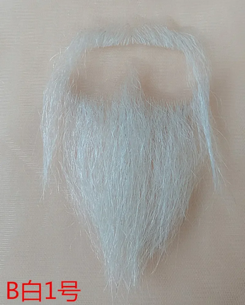 Custom Hand Made Anime Cosplay Accessories Black White Goatee Beard Movie Party Halloween Christmas Game Cosplay Prop