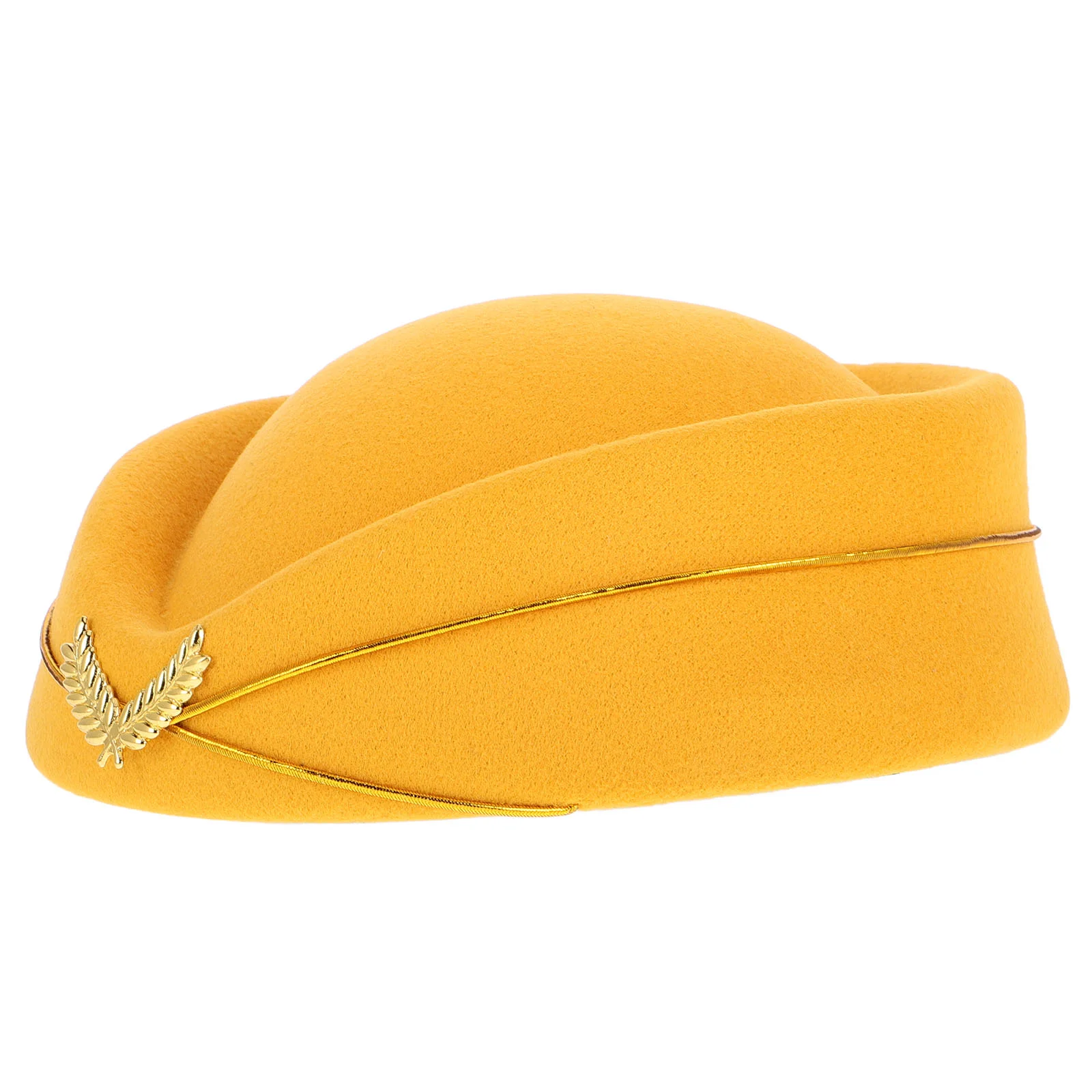 Felt Flight Attendant Hat Cosplay Air Hostess Cap Adjustable Stewardess Hat for Stage Party Elegant Comfortable Fits