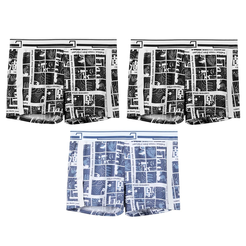 1pc männer unterwäsche männer baumwolle lose platz atmungsaktive trend pfeil hosen große größe komfortable sommer jungen boxershorts