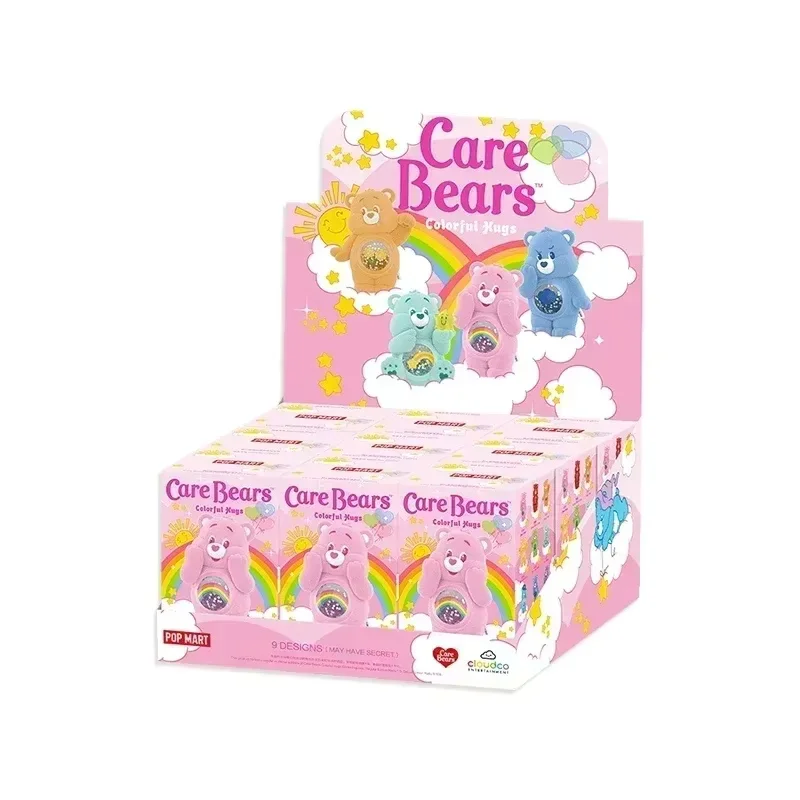 

POP MART Care Bears Colorful Hugs Series Kawaii Anime Action Figure Blind Box Toys for Girls Surprise Mystery Doll Collection