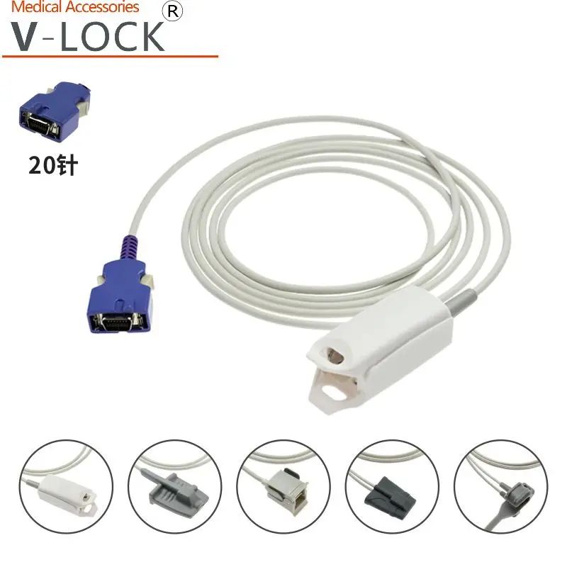 

Adult Child Neonate Finger Clip Silicone SPO2 Sensor For PM N595 Patient Monitor